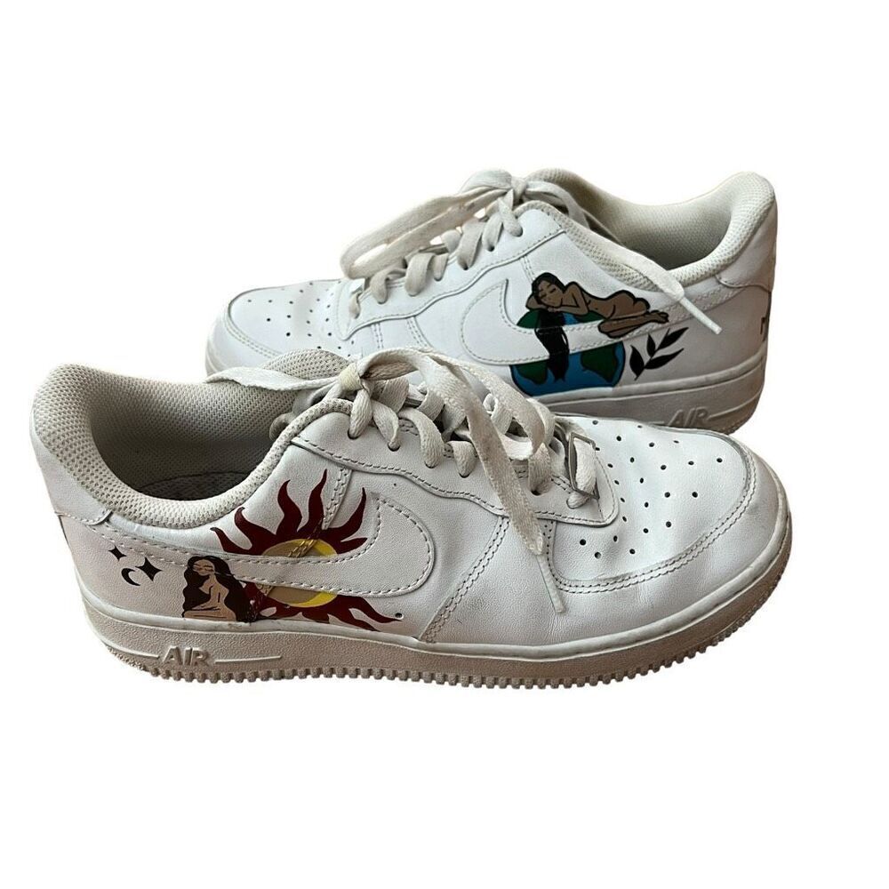 Nike Air Force 1 AF1 Custom Hawaiian Sneakers Size 8